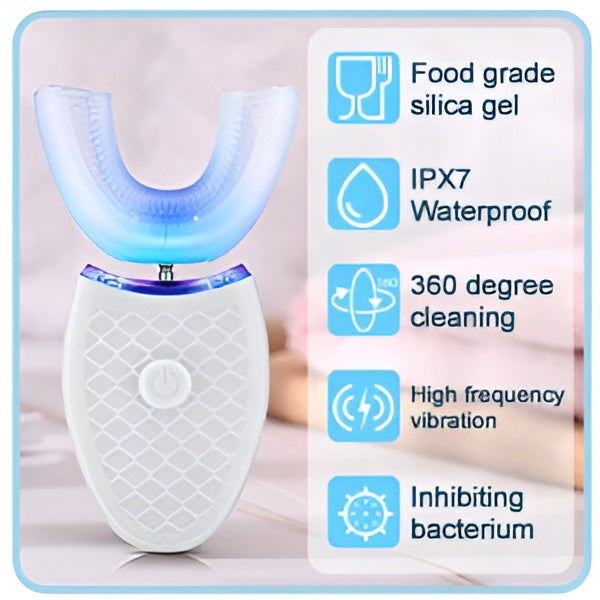 Brosse à dents automatique UBrosse 360 pour un nettoyage rapide et efficace des dents